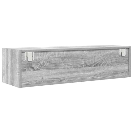 TV-bänk grå sonoma 100x31x25,5 cm konstruerat trä