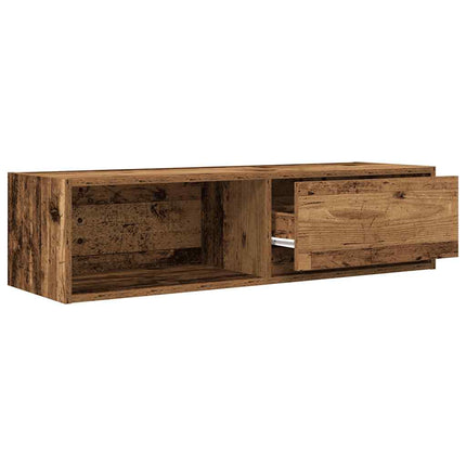 TV-bänkar 2 st gammalt trä 100x31x25,5 cm konstruerat trä