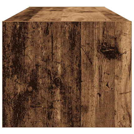 TV-bänkar 2 st gammalt trä 100x31x25,5 cm konstruerat trä