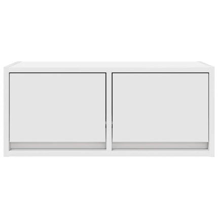 TV-bänk vit 60x31x25,5 cm konstruerat trä