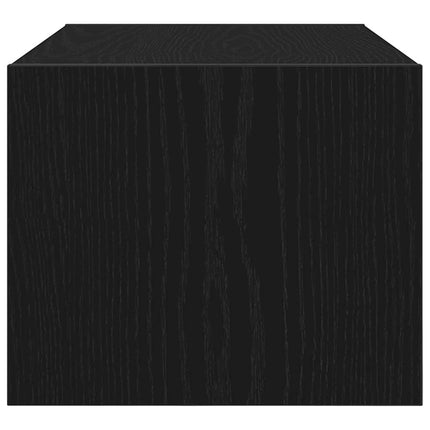 TV-bänk svart ek 60x31x25,5 cm konstruerat trä