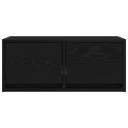 TV-bänkar 2 st svart ek 60x31x25,5 cm konstruerat trä