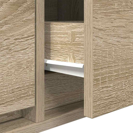TV-bänkar 2 st Sonoma ek 60x31x25,5 cm konstruerat trä