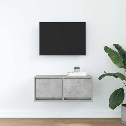 TV-bänk betonggrå 60x31x25,5 cm konstruerat trä
