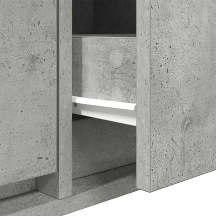 TV-bänkar 2 st betonggrå 60x31x25,5 cm konstruerat trä