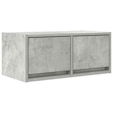 TV-bänkar 2 st betonggrå 60x31x25,5 cm konstruerat trä
