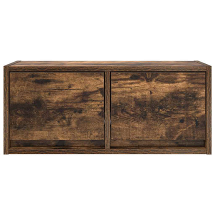 TV-bänk rökt ek 60x31x25,5 cm konstruerat trä