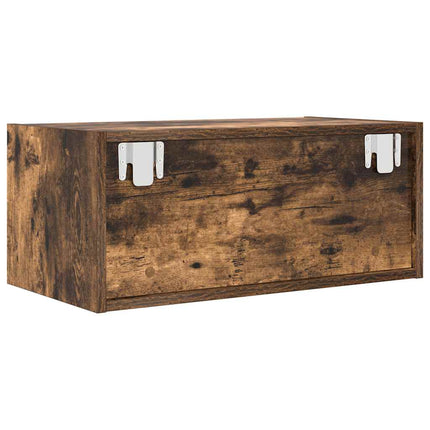 TV-bänk rökt ek 60x31x25,5 cm konstruerat trä