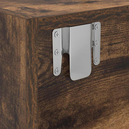 TV-bänkar 2 st rökt ek 60x31x25,5 cm konstruerat trä