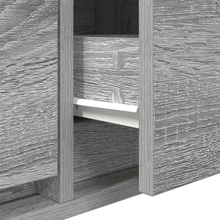 TV-bänkar 2 st grå Sonoma 60x31x25,5 cm konstruerat trä