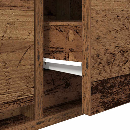TV-bänkar 2 st gammalt trä 60x31x25,5 cm konstruerat trä