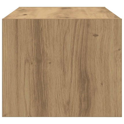 TV-bänkar 2 st hantverksmässig ek 60x31x25,5 cm konstruerat trä
