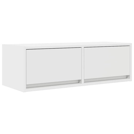 TV-bänkar 2 st vit 80x31x25,5 cm konstruerat trä