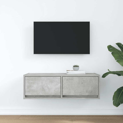 TV-bänk betonggrå 80x31x25,5 cm konstruerat trä