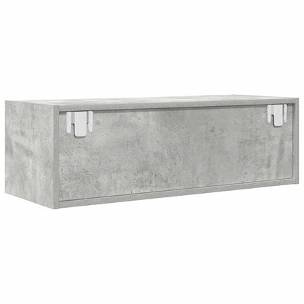 TV-bänk betonggrå 80x31x25,5 cm konstruerat trä
