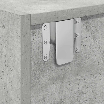 TV-bänkar 2 st betonggrå 80x31x25,5 cm konstruerat trä