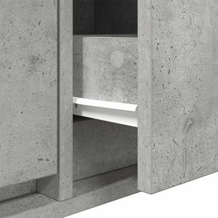 TV-bänkar 2 st betonggrå 80x31x25,5 cm konstruerat trä