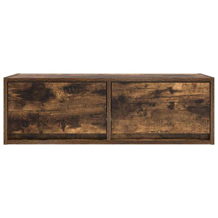 TV-bänk rökt ek 80x31x25,5 cm konstruerat trä
