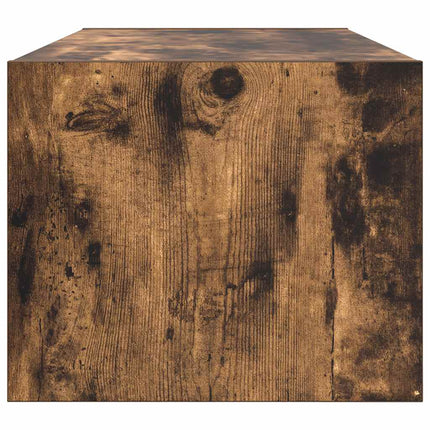 TV-bänk rökt ek 80x31x25,5 cm konstruerat trä