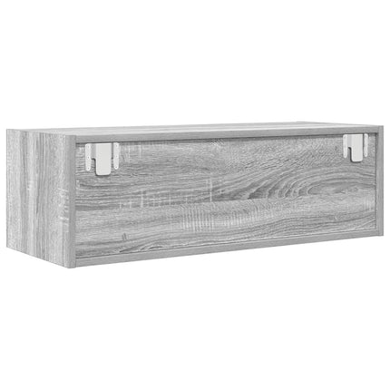 TV-bänk grå sonoma 80x31x25,5 cm konstruerat trä