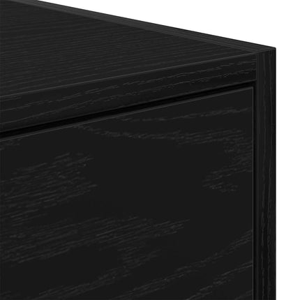 TV-skåp med låda Svart ek 100 x 31 x 25,5 cm Konstruerat trä