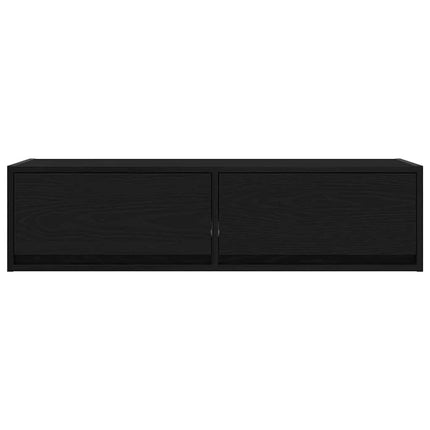 TV-skåp med låda Svart ek 100 x 31 x 25,5 cm Konstruerat trä