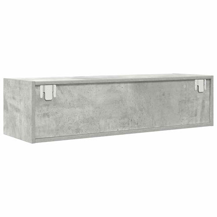 TV-skåp med låda Betonggrå 100 x 31 x 25,5 cm Konstruerat trä