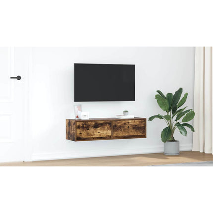 TV-skåp 100 x 31 x 25,5 cm Rökfärgad ek Konstruerat trä