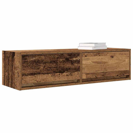 TV-skåp med låda Gammalt trä 100 x 31 x 25,5 cm Konstruerat trä