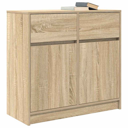 Skänk med låda sonoma ek 80x34x76 cm konstruerat trä