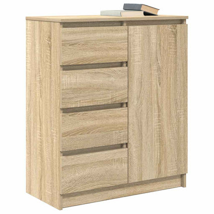 Skänk med lådor sonoma ek 71x35x84 cm konstruerat trä