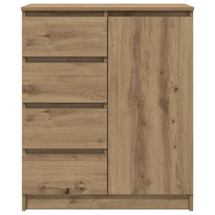 Skänk med lådor hantverksmässig ek 71x35x84 cm konstruerat trä