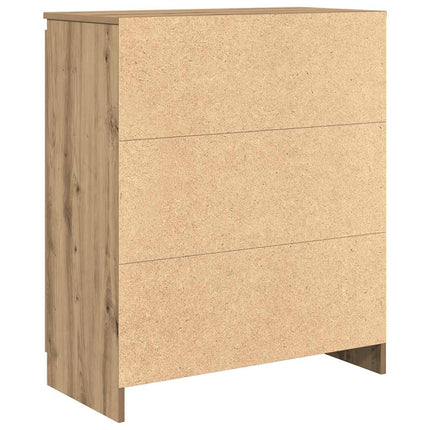 Skänk med lådor hantverksmässig ek 71x35x84 cm konstruerat trä