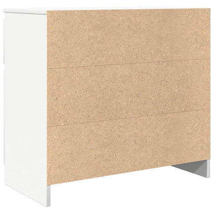 Skänk med låda vit 71x35x65 cm konstruerat trä