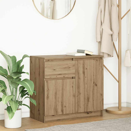 Skänk med låda Artisan ek 71x35x65 cm konstruerat trä