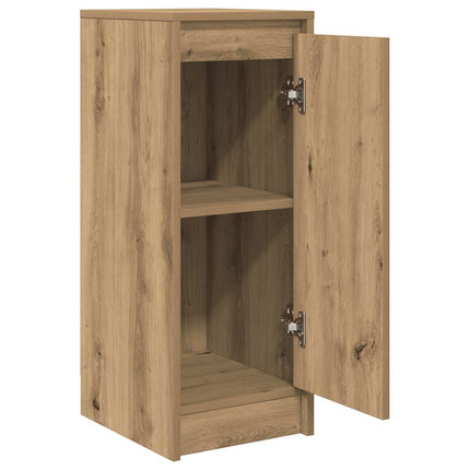 Skänk hantverksmässig ek 29,5x34x76 cm konstruerat trä