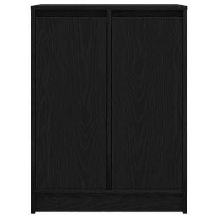 Skänk svart ek 57x34x76 cm konstruerat trä
