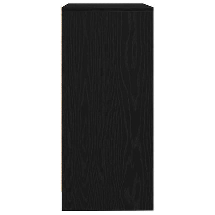 Skänk svart ek 57x34x76 cm konstruerat trä