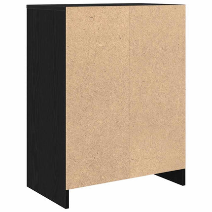 Skänk svart ek 57x34x76 cm konstruerat trä