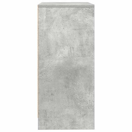 Skänk betong grå 57x34x76 cm konstruerat trä