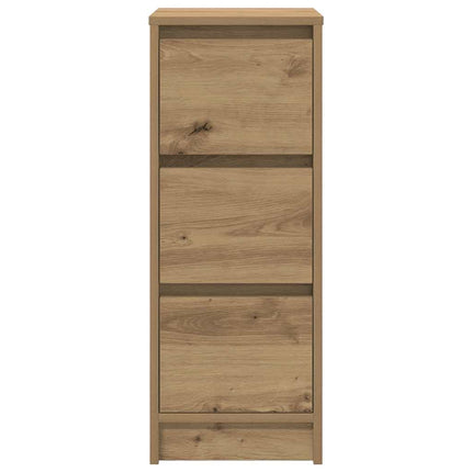 Skänk hantverksmässig ek 29,5x34x76 cm konstruerat trä