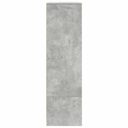 Skåp med låda betonggrå 55,5x34x119,5 cm konstruerat trä