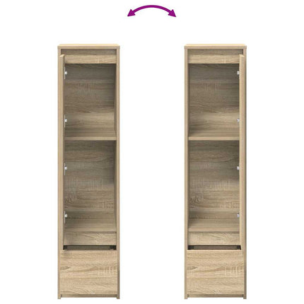 Highboard sonoma ek 29,5x34x119,5 cm konstruerat trä