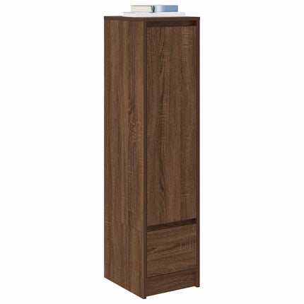 Högbord brun ek 29,5x34x119,5 cm konstruerat trä