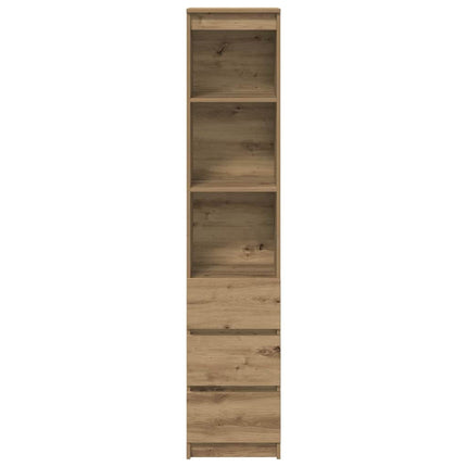 Highboard hantverksmässig ek 37,5x35x180 cm konstruerat trä