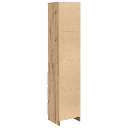 Highboard hantverksmässig ek 37,5x35x180 cm konstruerat trä