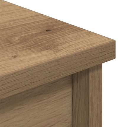Highboard hantverksmässig ek 37,5x35x180 cm konstruerat trä