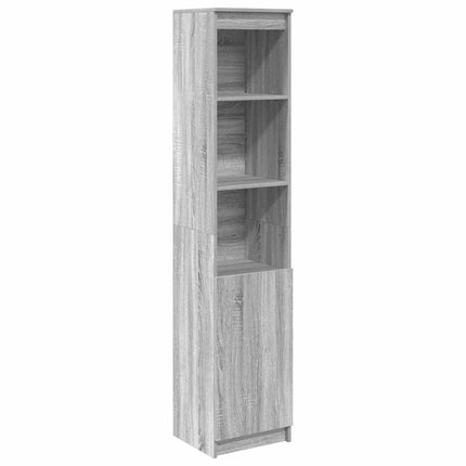 Highboard grå sonoma 37,5x35x180 cm konstruerat trä