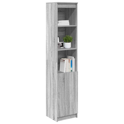 Highboard grå sonoma 37,5x35x180 cm konstruerat trä