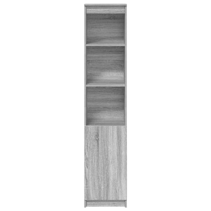 Highboard grå sonoma 37,5x35x180 cm konstruerat trä